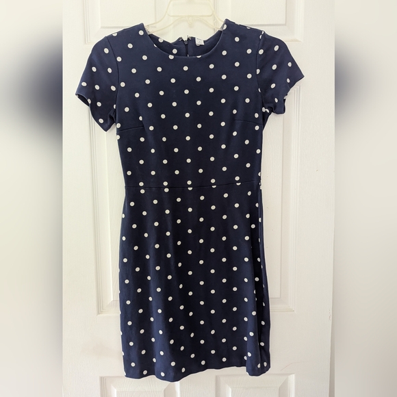 Old Navy Dresses & Skirts - Old Navy Blue and White Polka Dot Fit and Flare Mini Dress